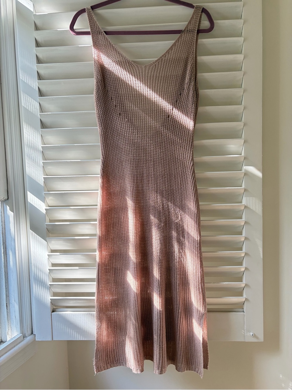 Knit Taupe/Pink Dress